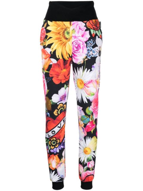 Philipp Plein floral-print track pants Women