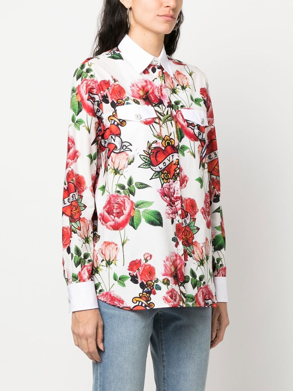 Philipp Plein floral print shirt Women