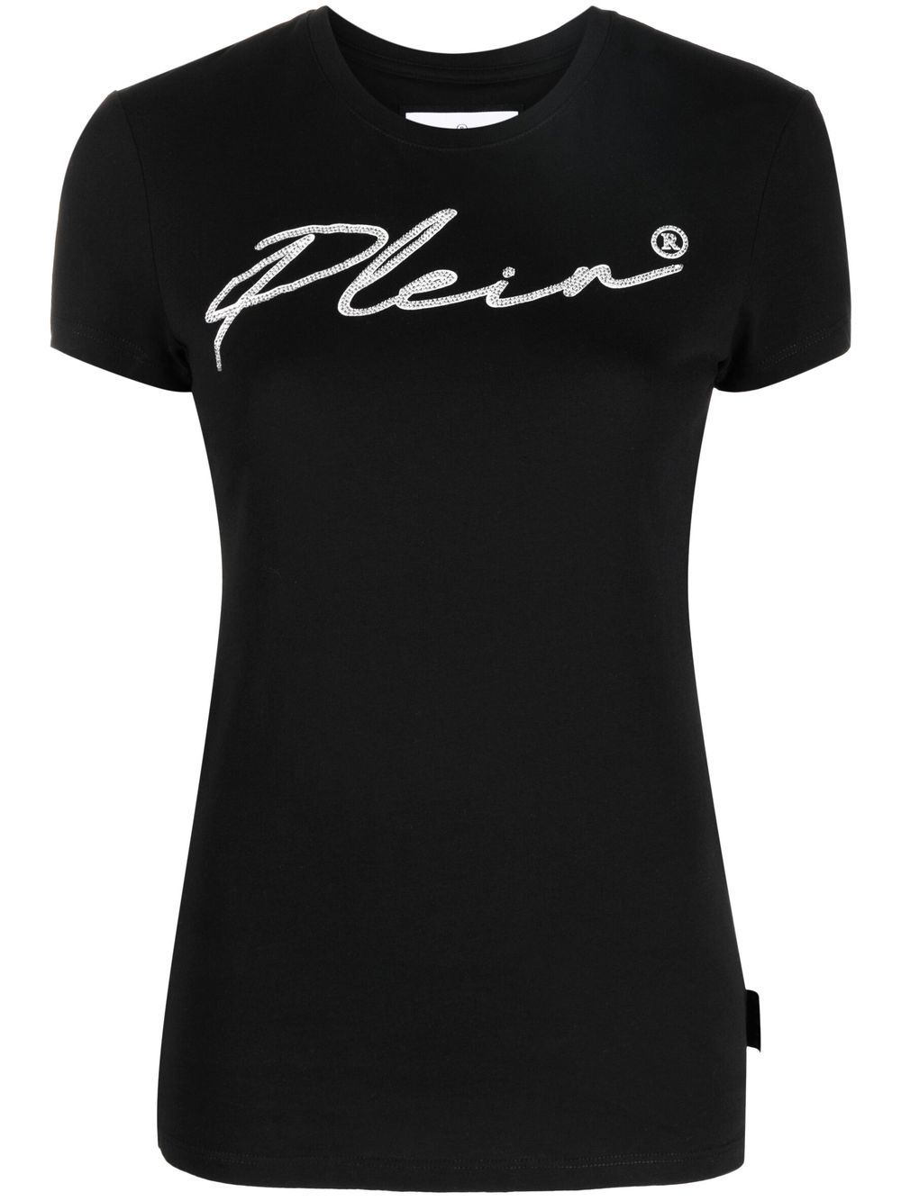 Philipp Plein Logo-embellishment Stretch-modal T-shirt In Black