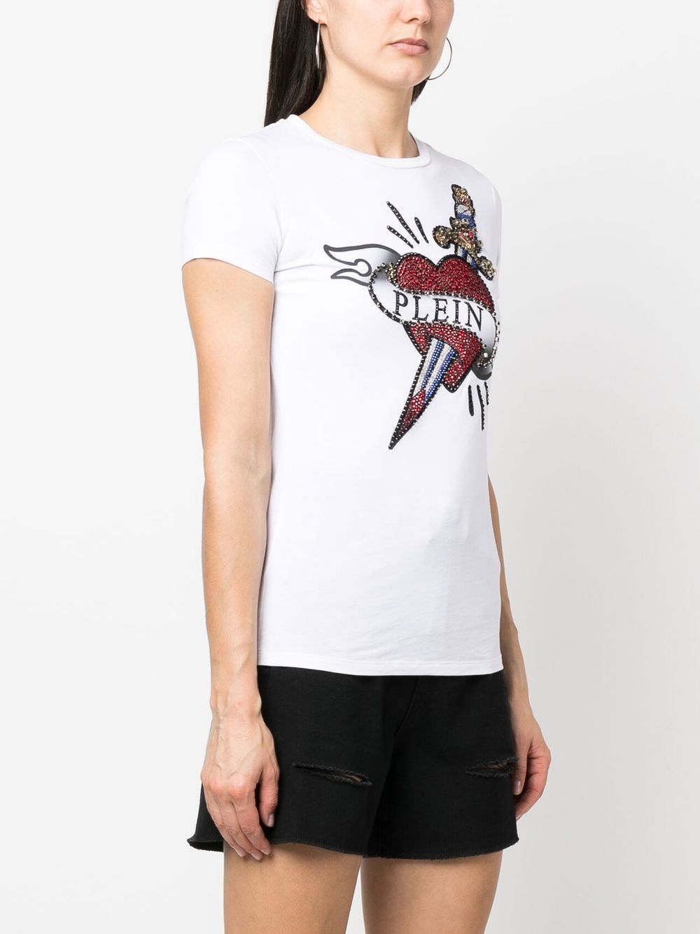 Philipp Plein embellished-logo detail T-shirt Women