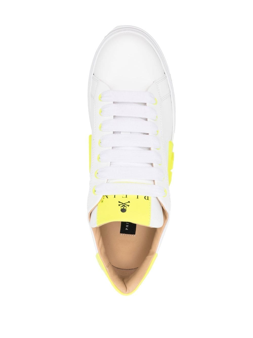 Shop Philipp Plein Logo-patch Lace-up Sneakers In White