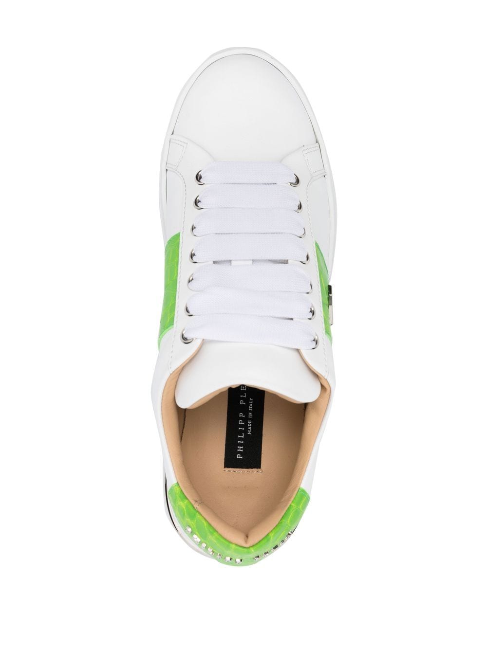 Shop Philipp Plein Hexagon Low-top Sneakers In White