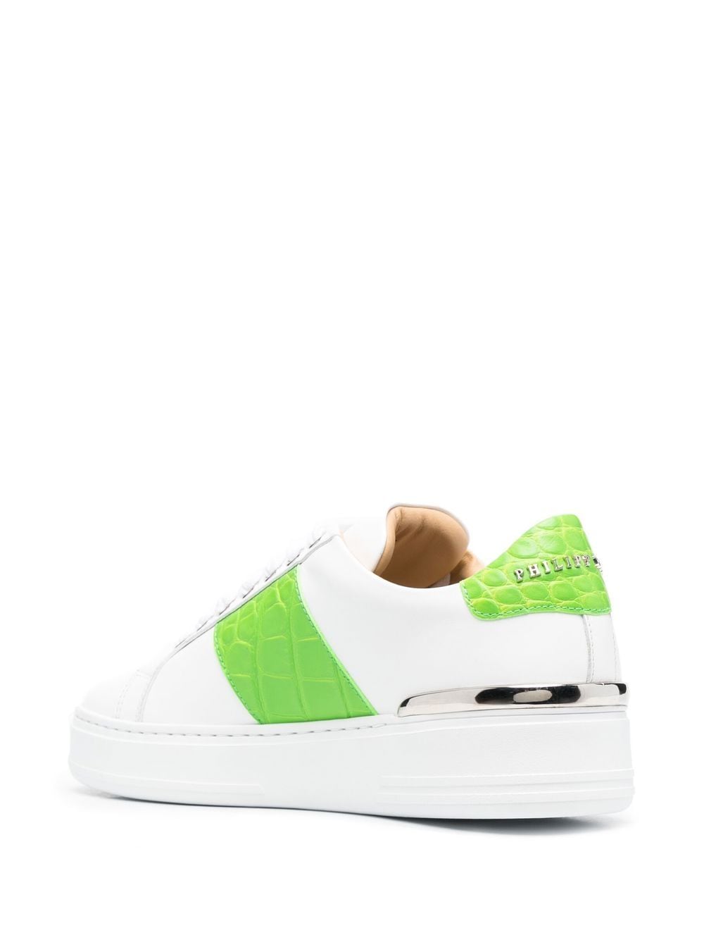 Shop Philipp Plein Hexagon Low-top Sneakers In White