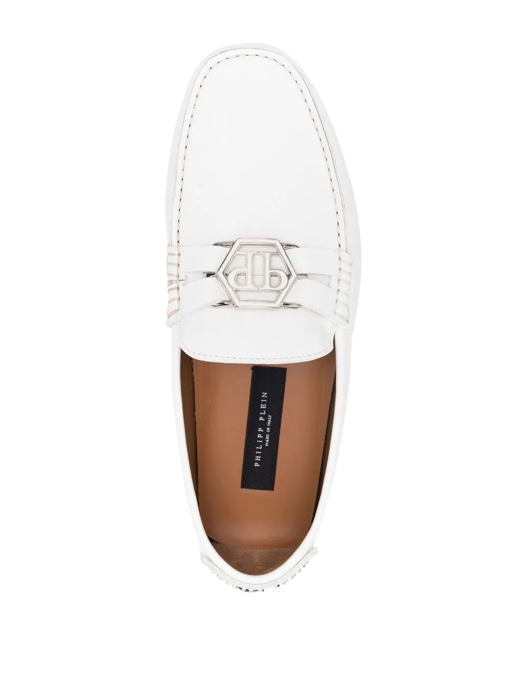 Philipp Plein Loafers met logo Wit