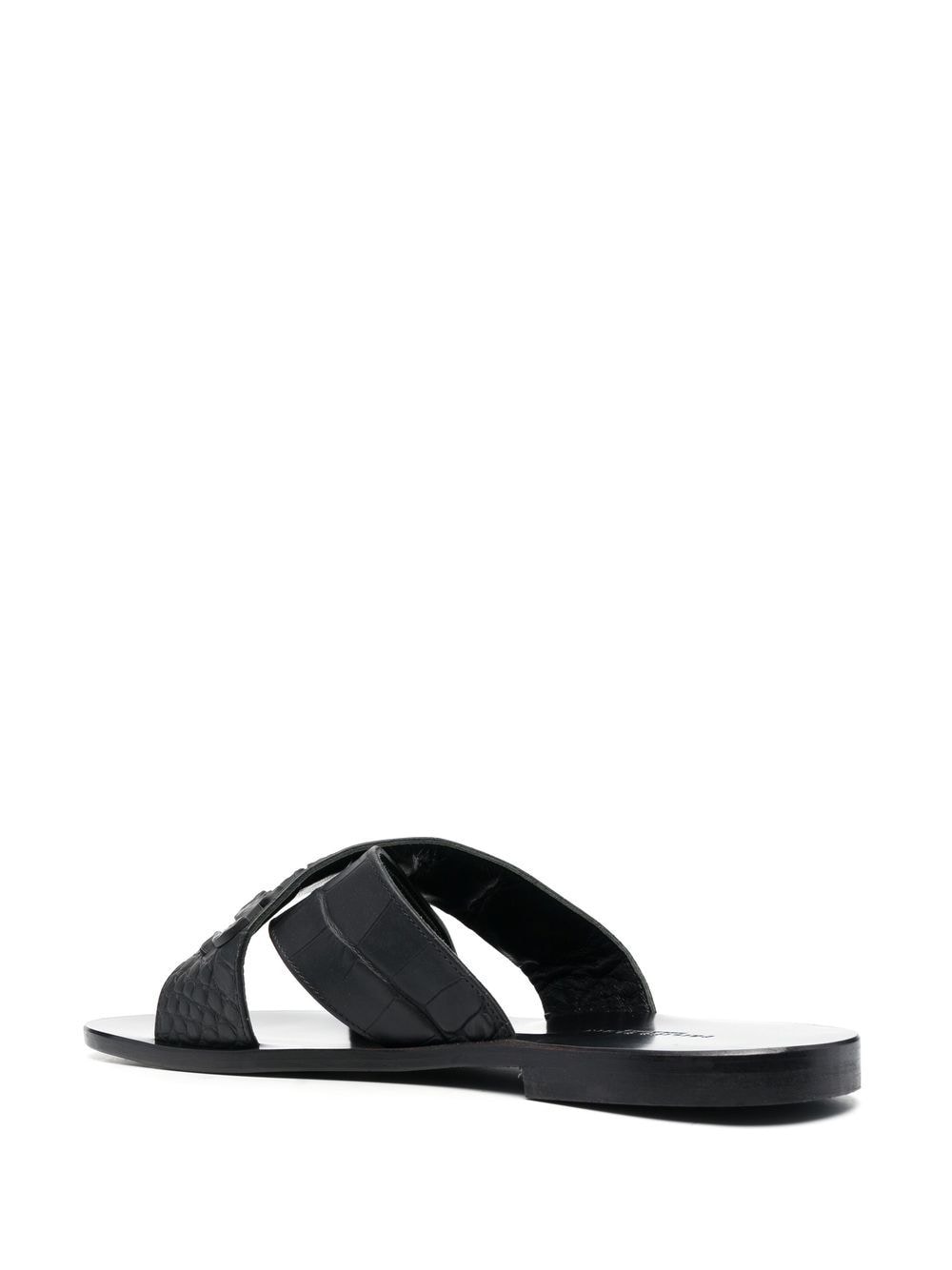 Shop Philipp Plein Logo-lettering Open Toe Sandals In Black