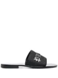 Philipp Plein logo-lettering leather slides - Black