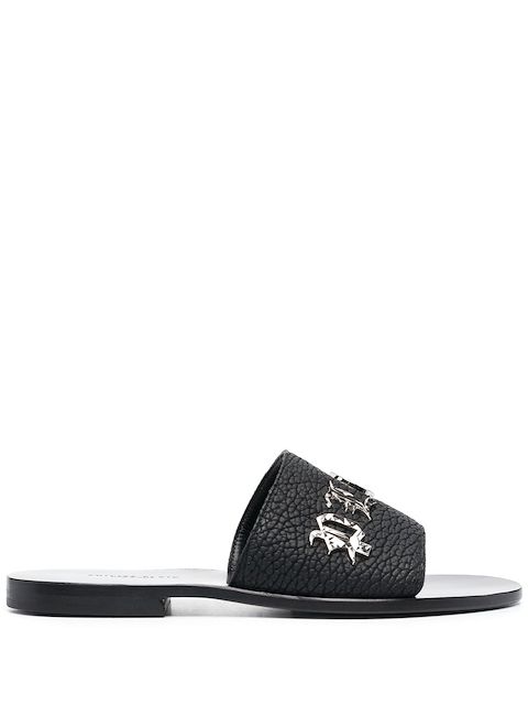 Philipp Plein Pantoletten mit Logo