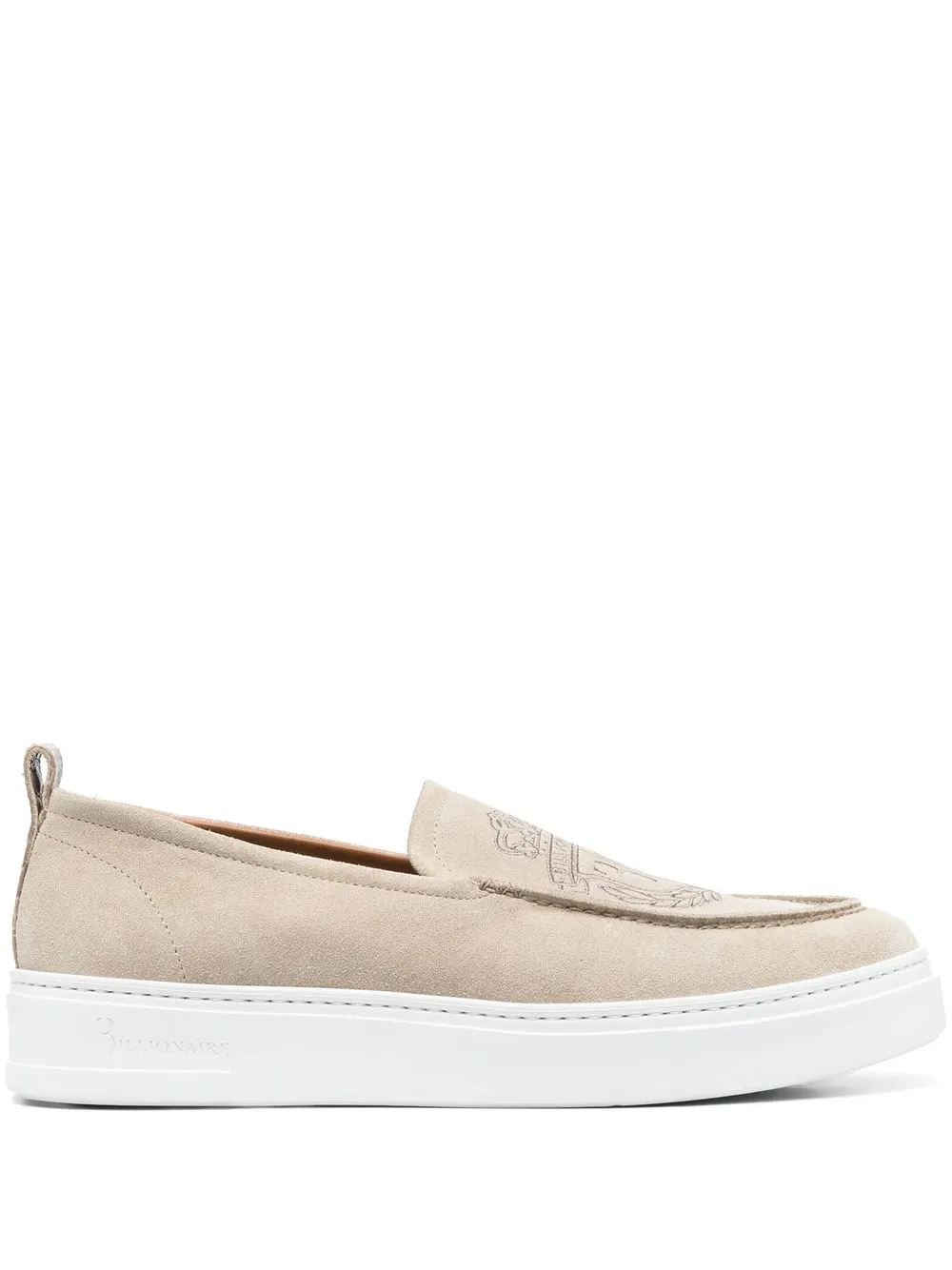 Billionaire embossedlogo Leather Loafers Farfetch