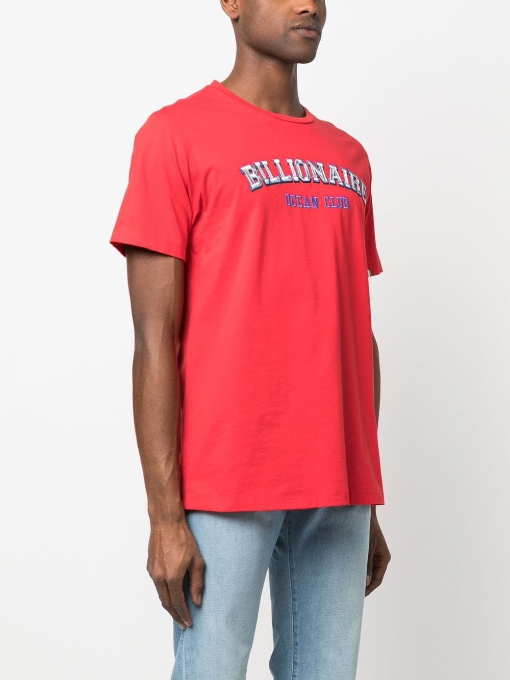Shop Billionaire Logo-print T-shirt In Red