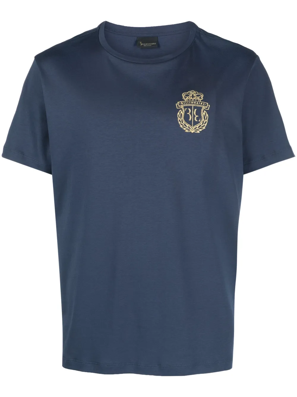 Billionaire Crest-motif Short-sleeved T-shirt In Blue