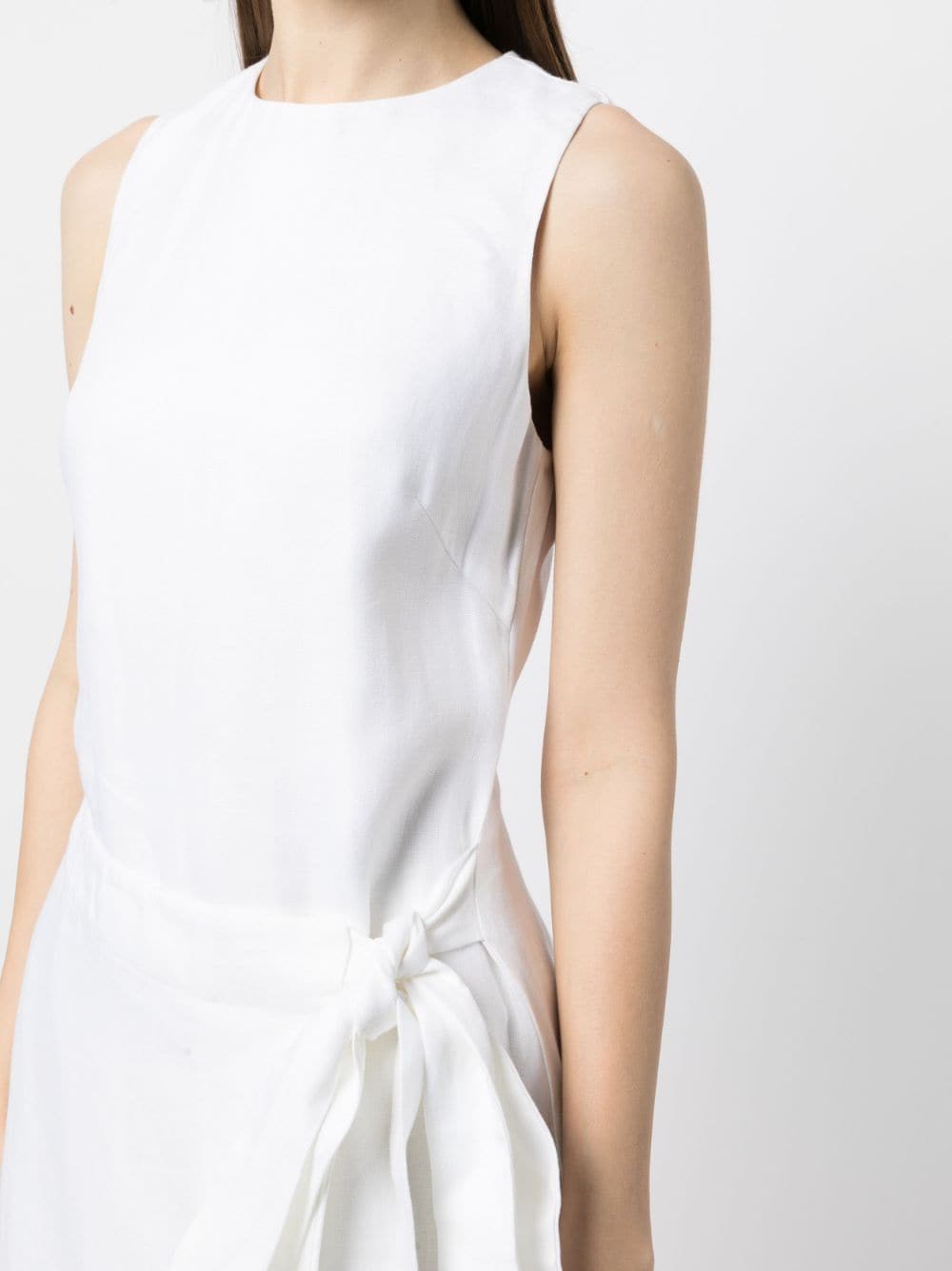 Shop Bondi Born Sleeveless Linen Dress In White