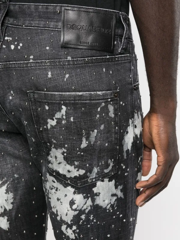 Black paint splatter hotsell jeans