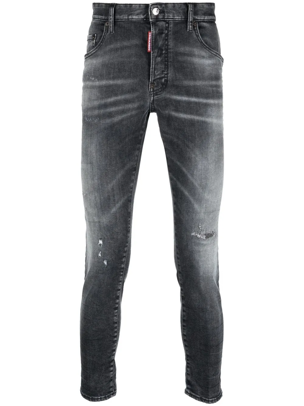 Dsquared2 Ripped Skinny Jeans In Grey