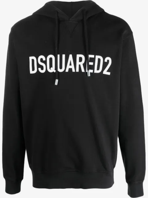 DSQUARED2 logo-print cotton hoodie