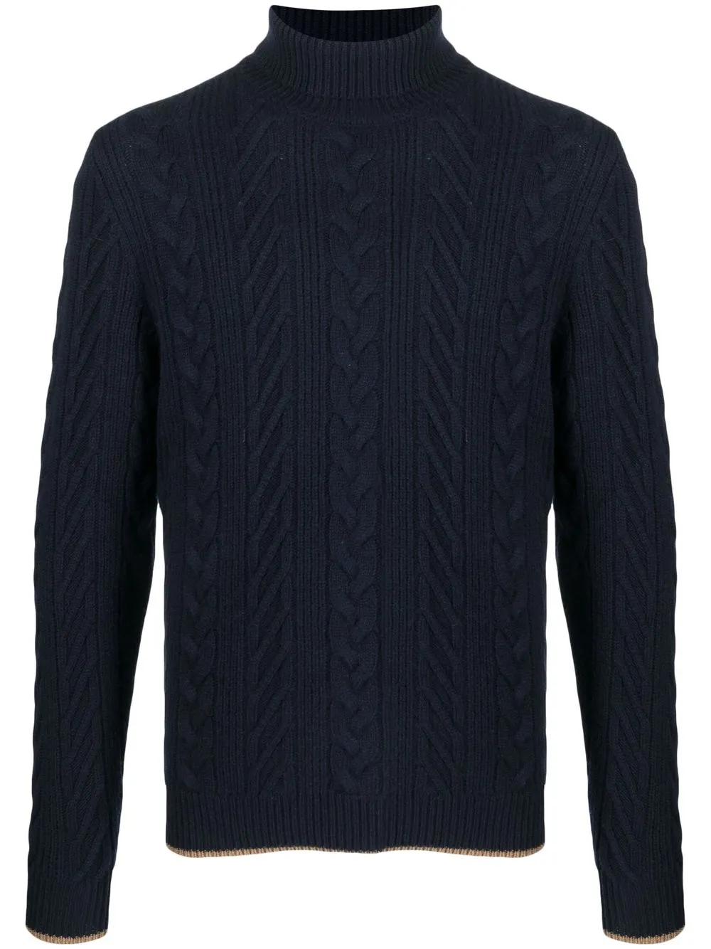 

Peserico cable-knit roll-neck jumper - Blue