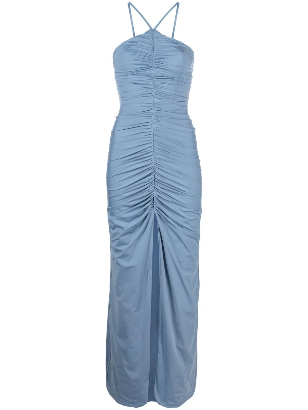 

Maygel Coronel ruched sleeveless maxi dress - Blue