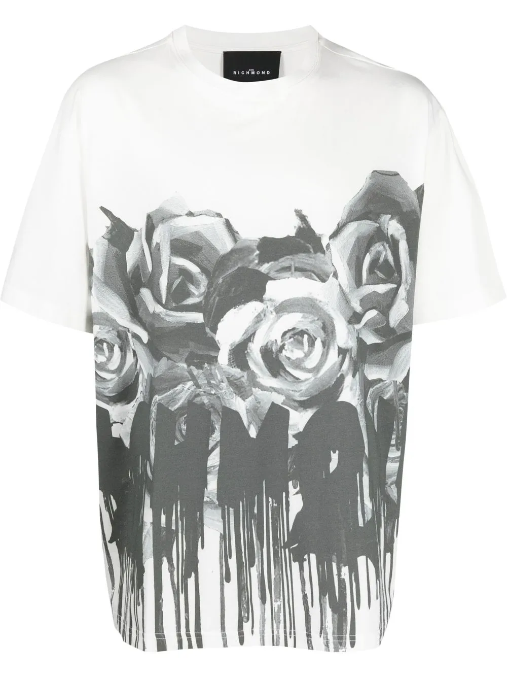 

John Richmond floral-print short-sleeved T-shirt - White