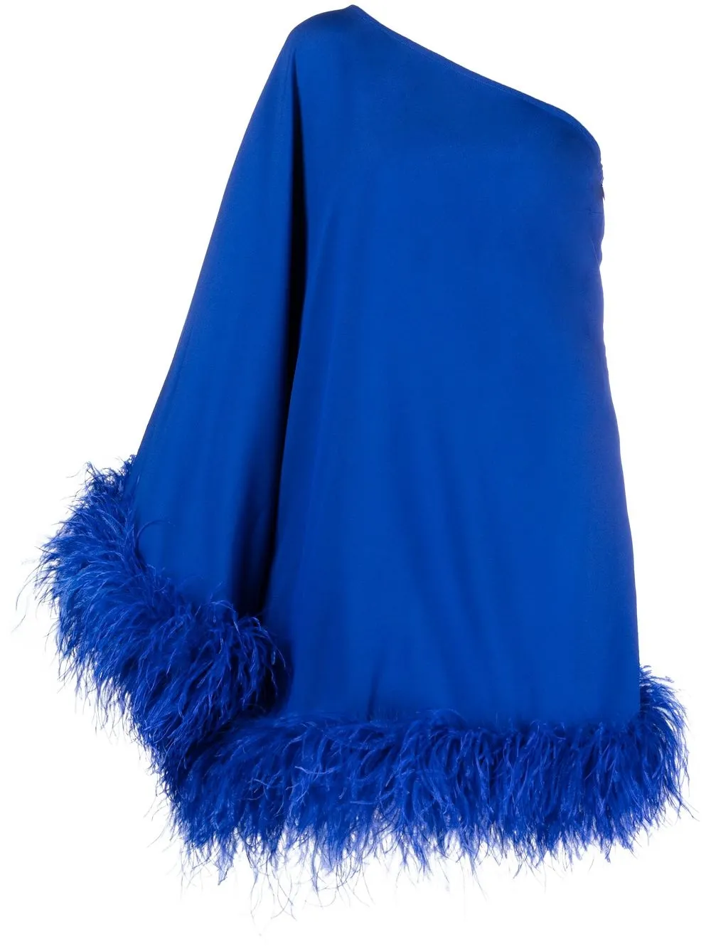 

Taller Marmo Piccolo Ubud off-shoulder feather-trim dress - Blue