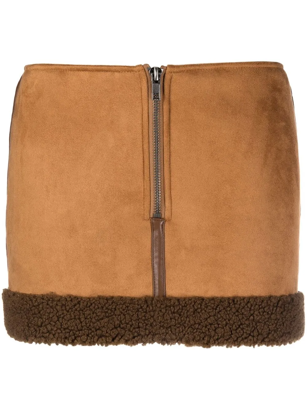 

ROTATE faux shearling miniskirt - Brown