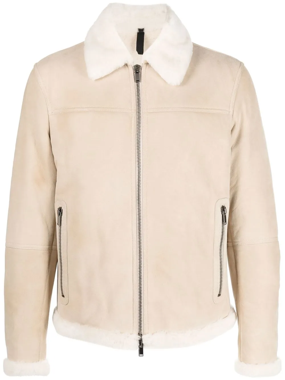 

Tagliatore Harry leather jacket - Neutrals