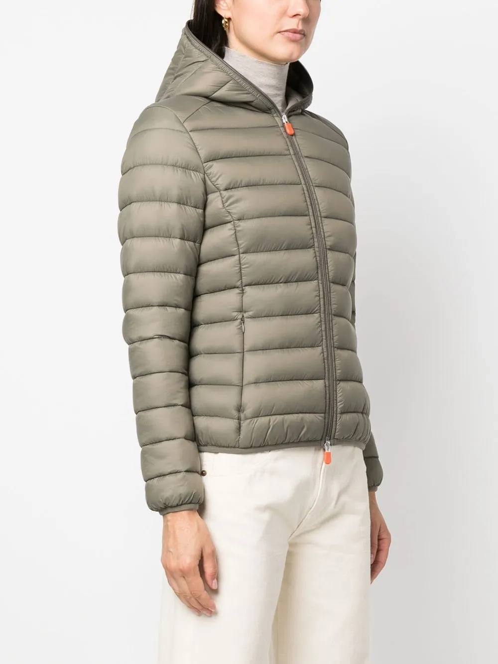 Save The Duck Hooded Puffer Jacket In Green