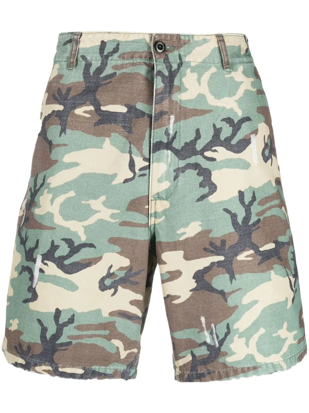 

ERL camouflage-print knee-length shorts - Green