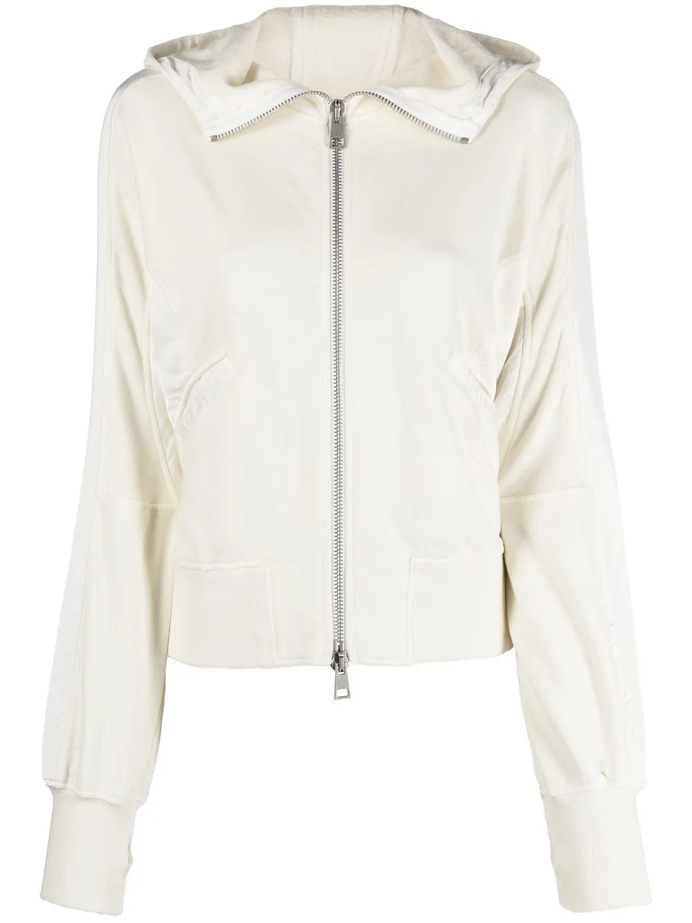 

Andrea Ya'aqov cotton zip-up hoodie - Neutrals