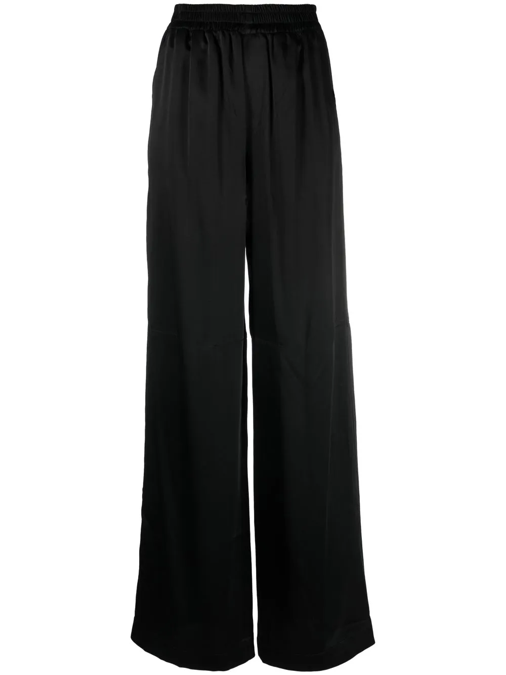

Andrea Ya'aqov wide-leg satin trousers - Black