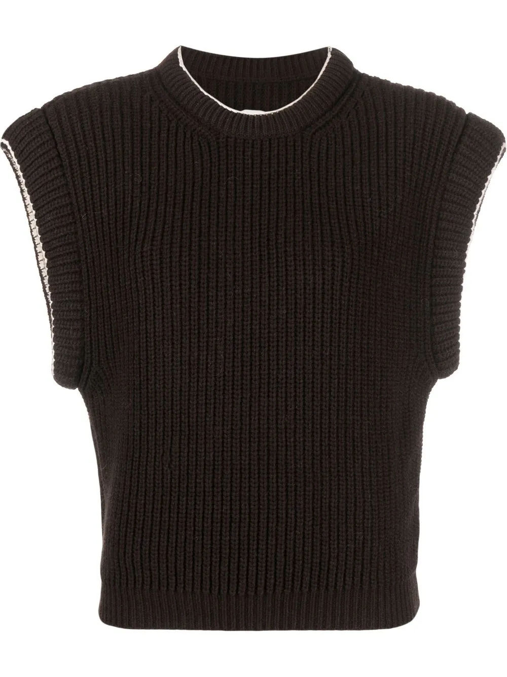 

Ramael cap-sleeve cashmere-blend top - Brown