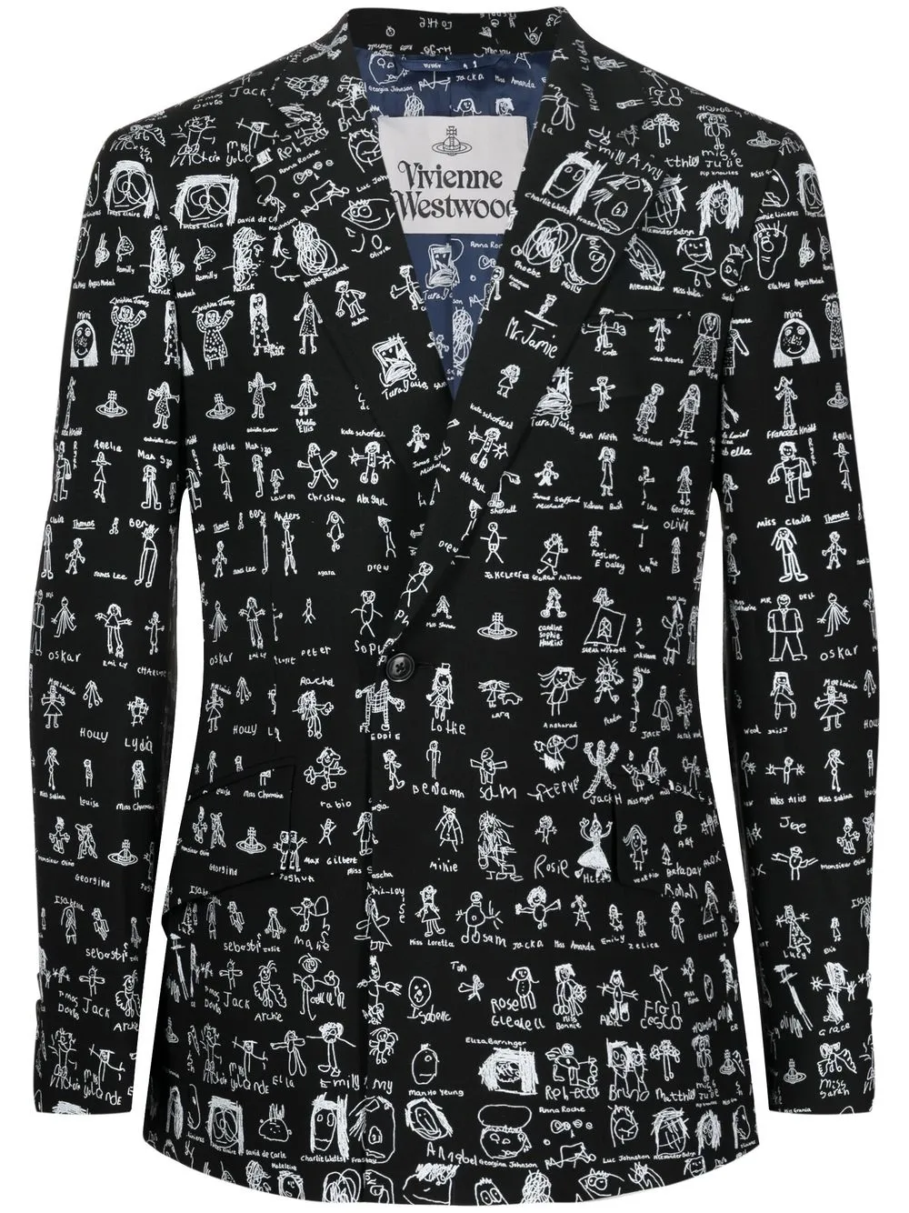 

Vivienne Westwood blazer con estampado gráfico - Negro