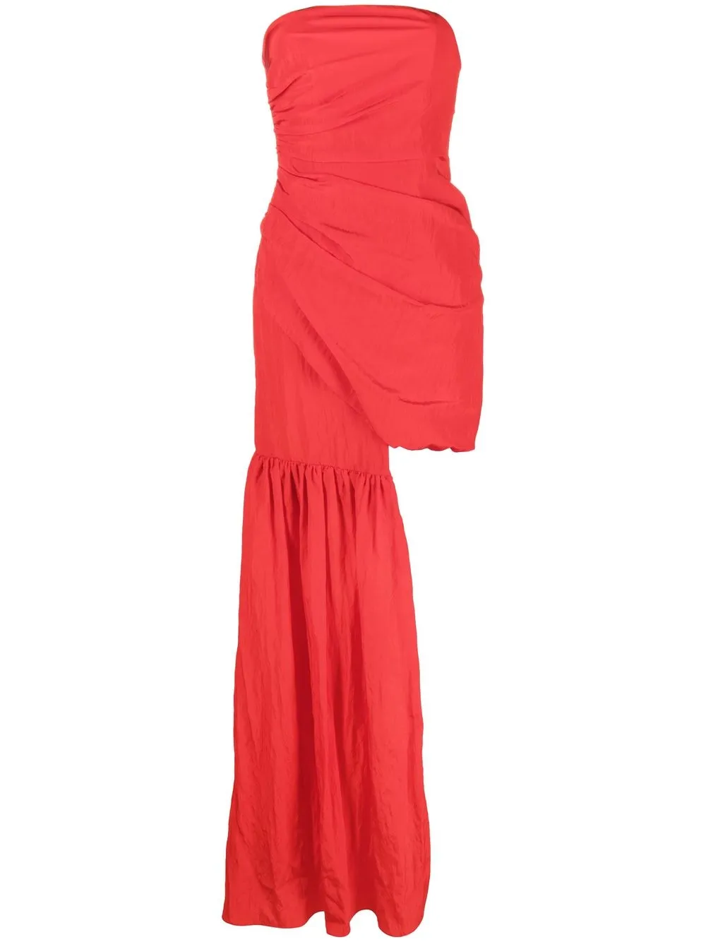 

David Koma strapless draped mini-dress - Red