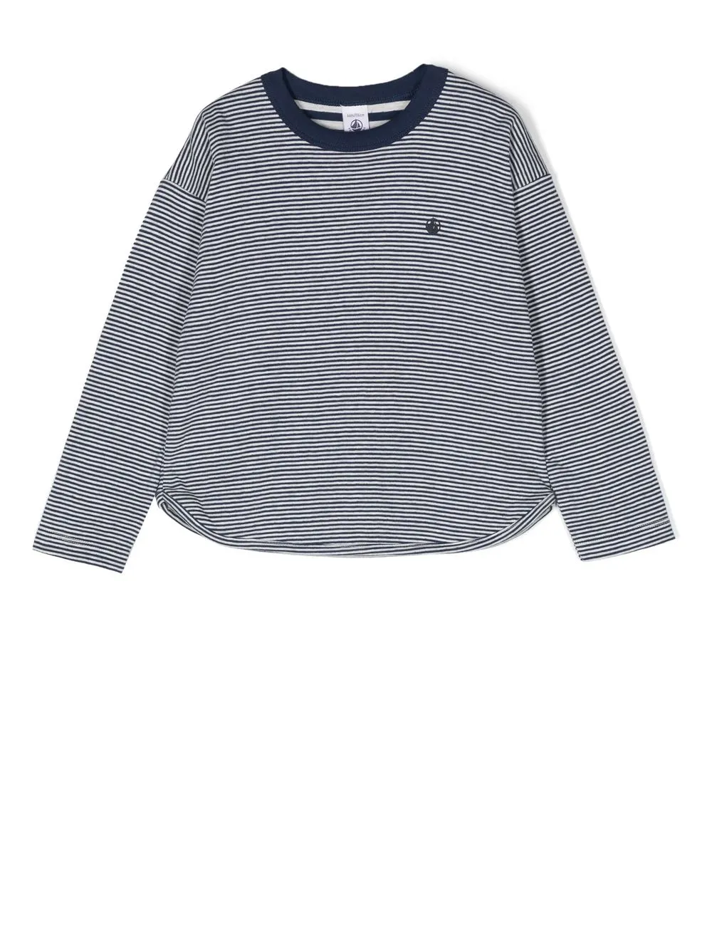 

Petit Bateau striped long-sleeved T-shirt - Blue