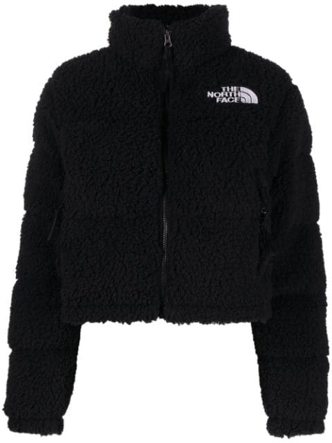 The North Face embroidered-logo fleece jacket 