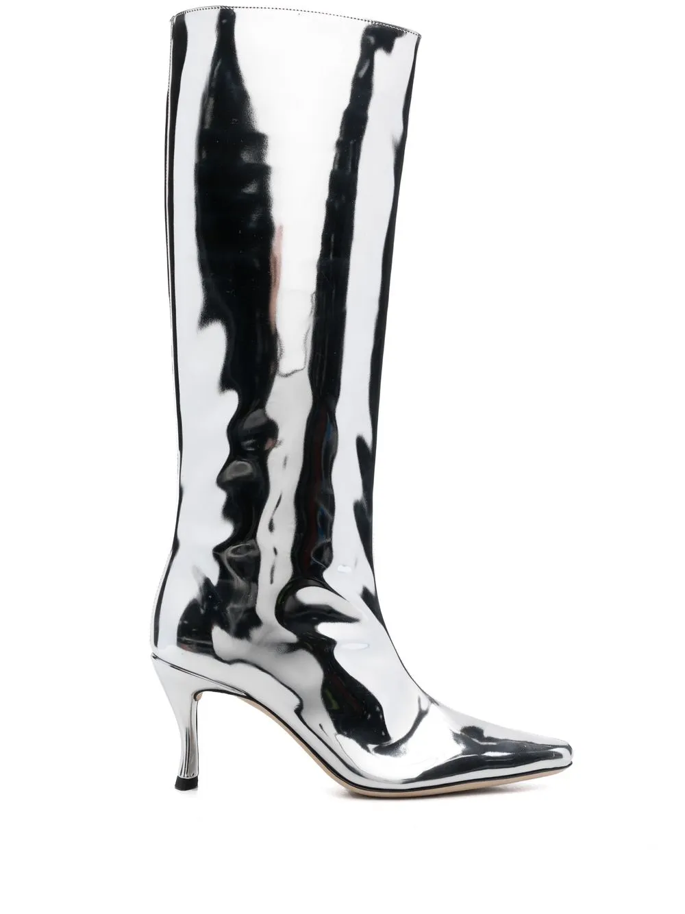 

BY FAR Stevie 80mm calf-length boots - Silver