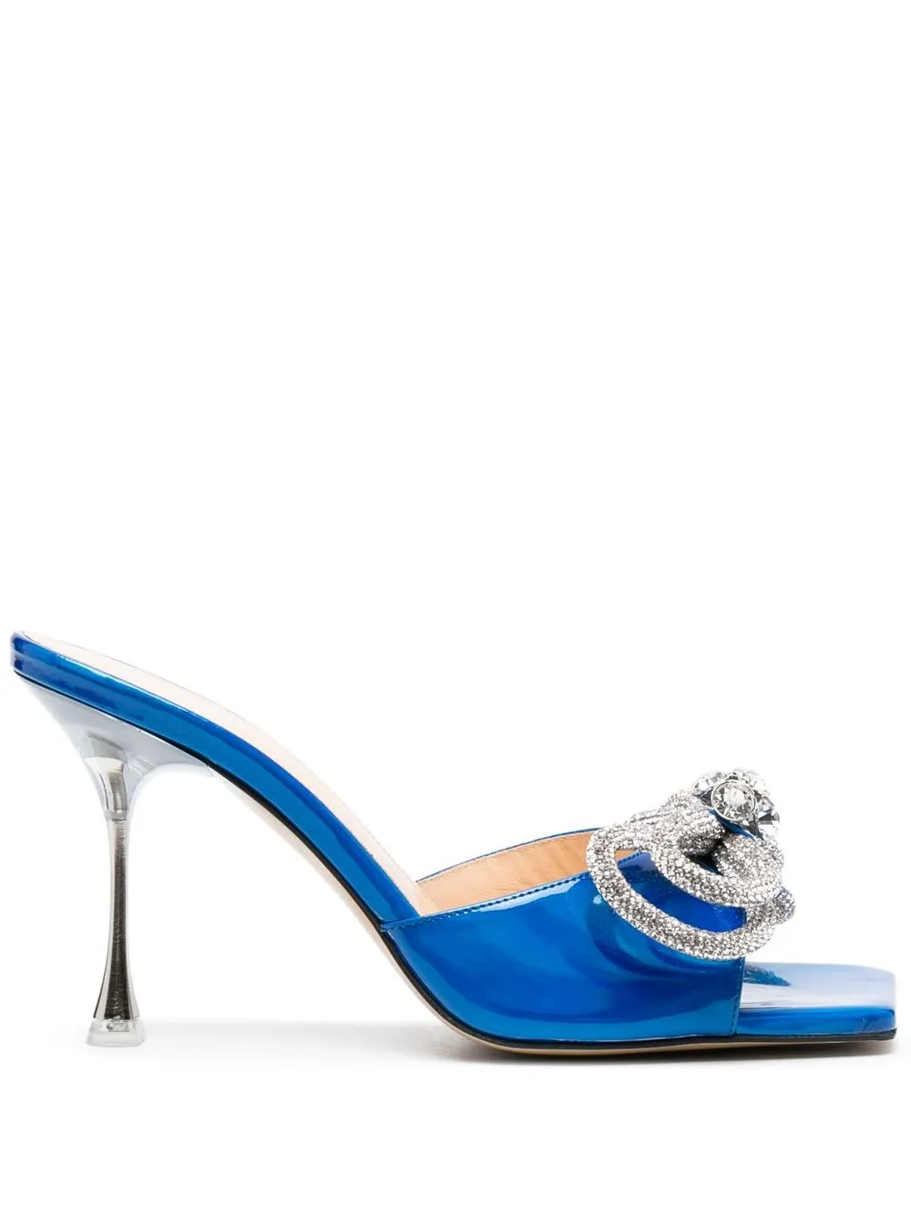 

MACH & MACH Double Bow open-toe mules - Blue