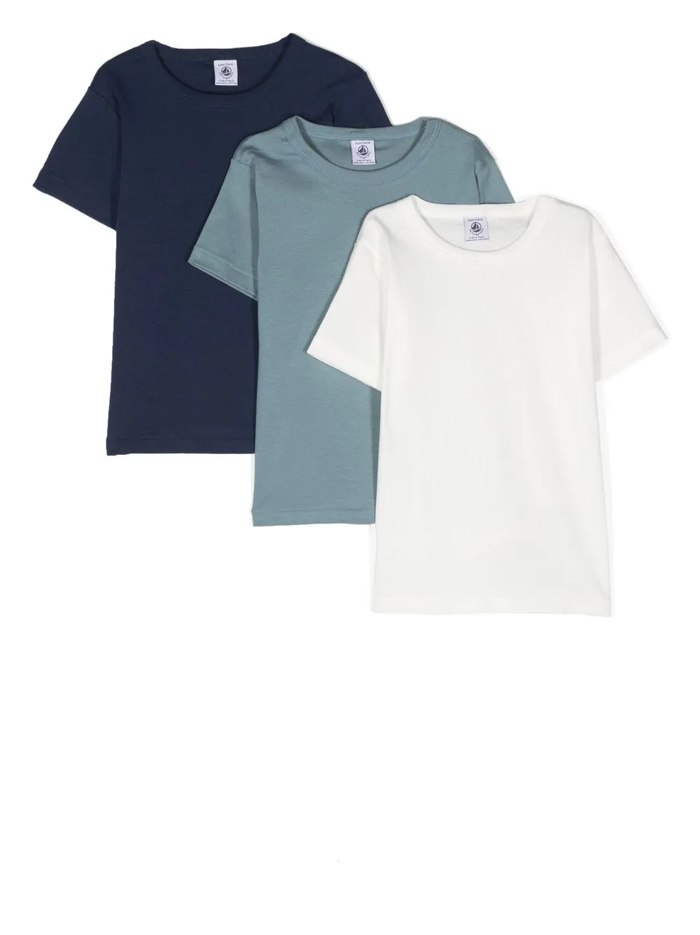 

Petit Bateau crew-neck cotton T-shirt set - Blue