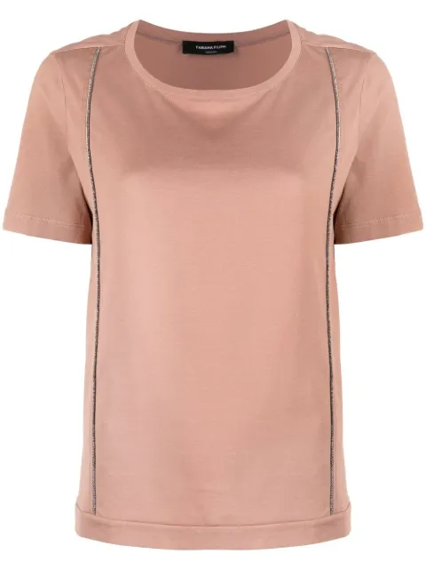 U-neck short-sleeve T-shirt