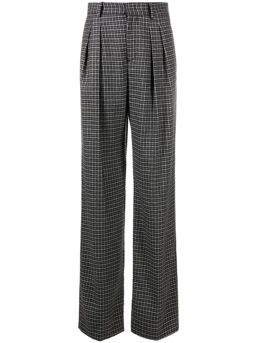 

RED Valentino check-pattern wide-leg trousers - Black