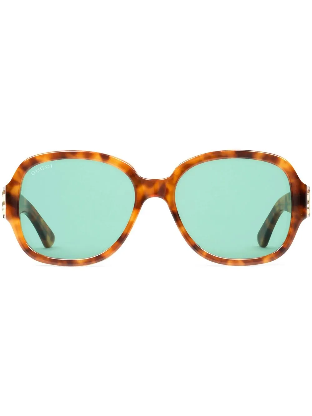 

Gucci Eyewear tortoiseshell-effect square-frame sunglasses - Brown