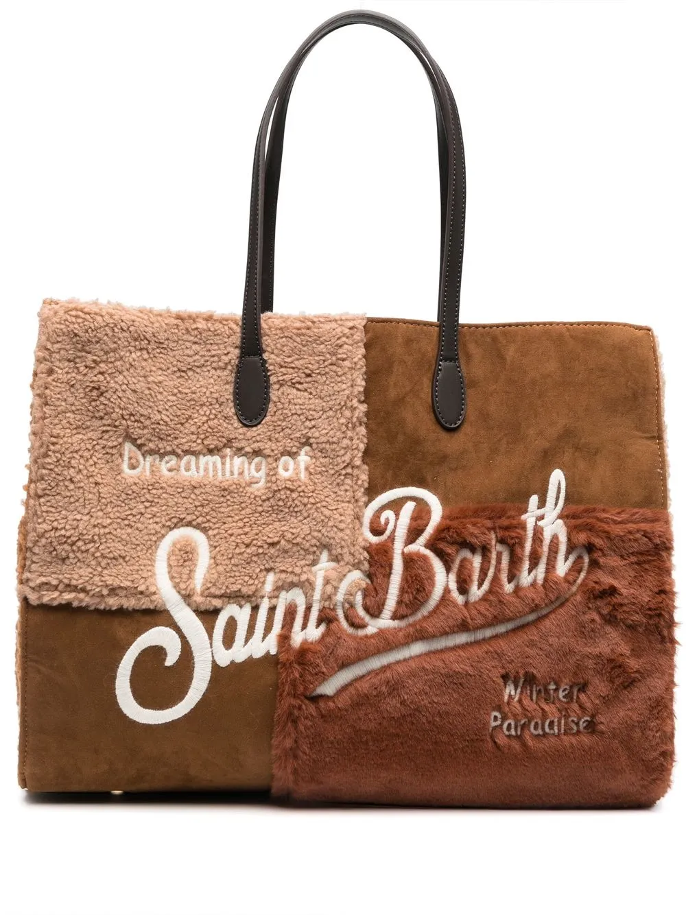 

MC2 Saint Barth Mutton patchwork tote - Brown