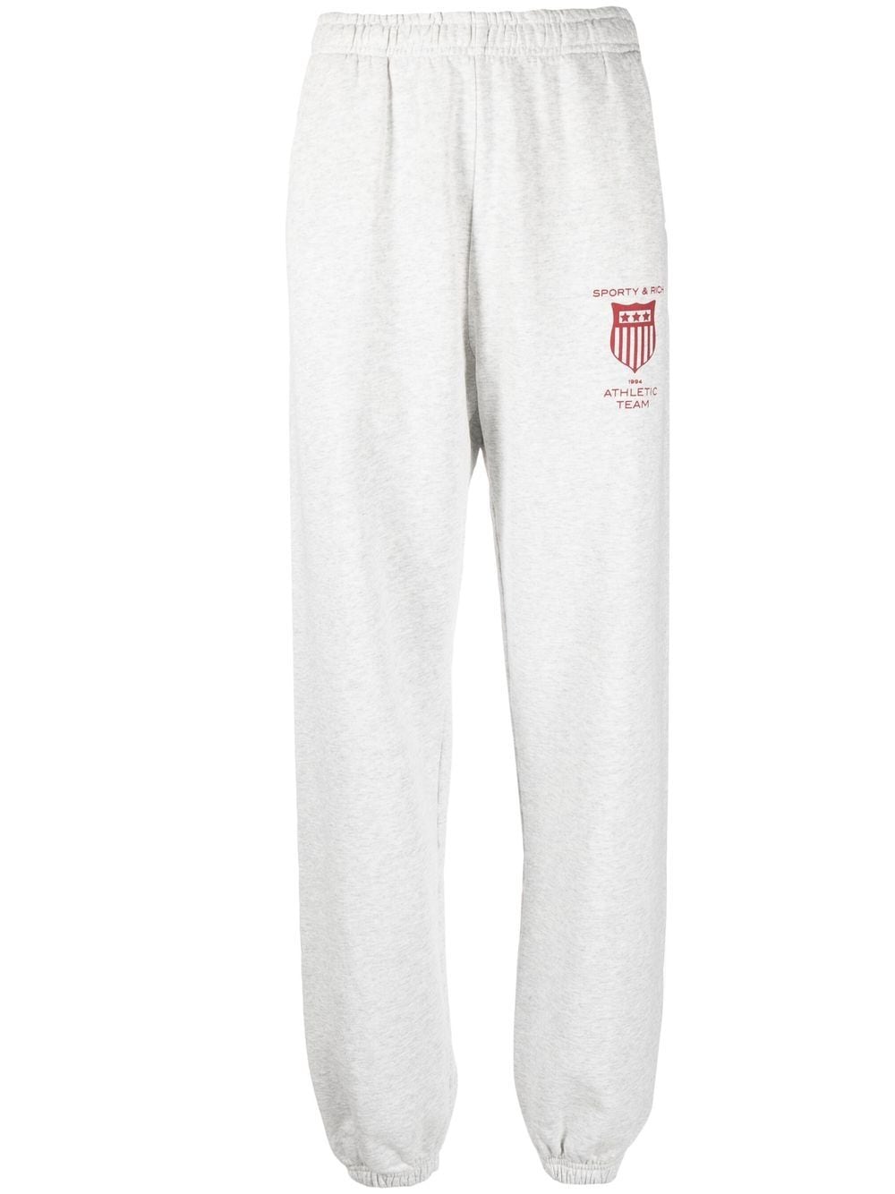 Sporty And Rich Crest Logo-print Track Pants In Grey