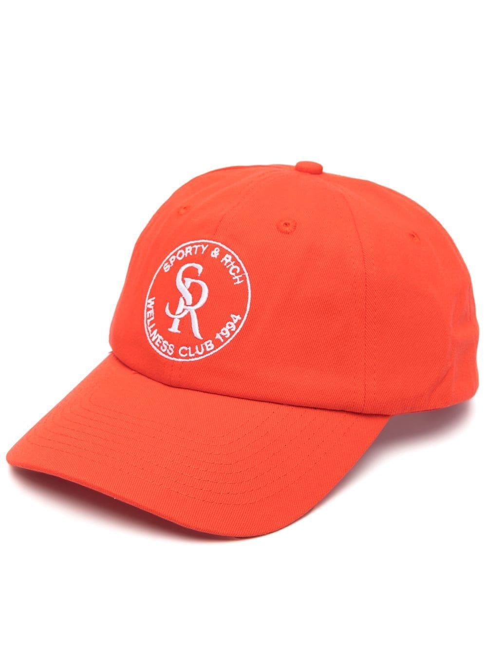 sporty & rich casquette à logo brodé - rouge