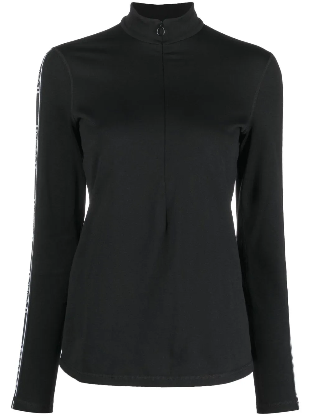 

Wolford logo-tape half-zip pullover - Black