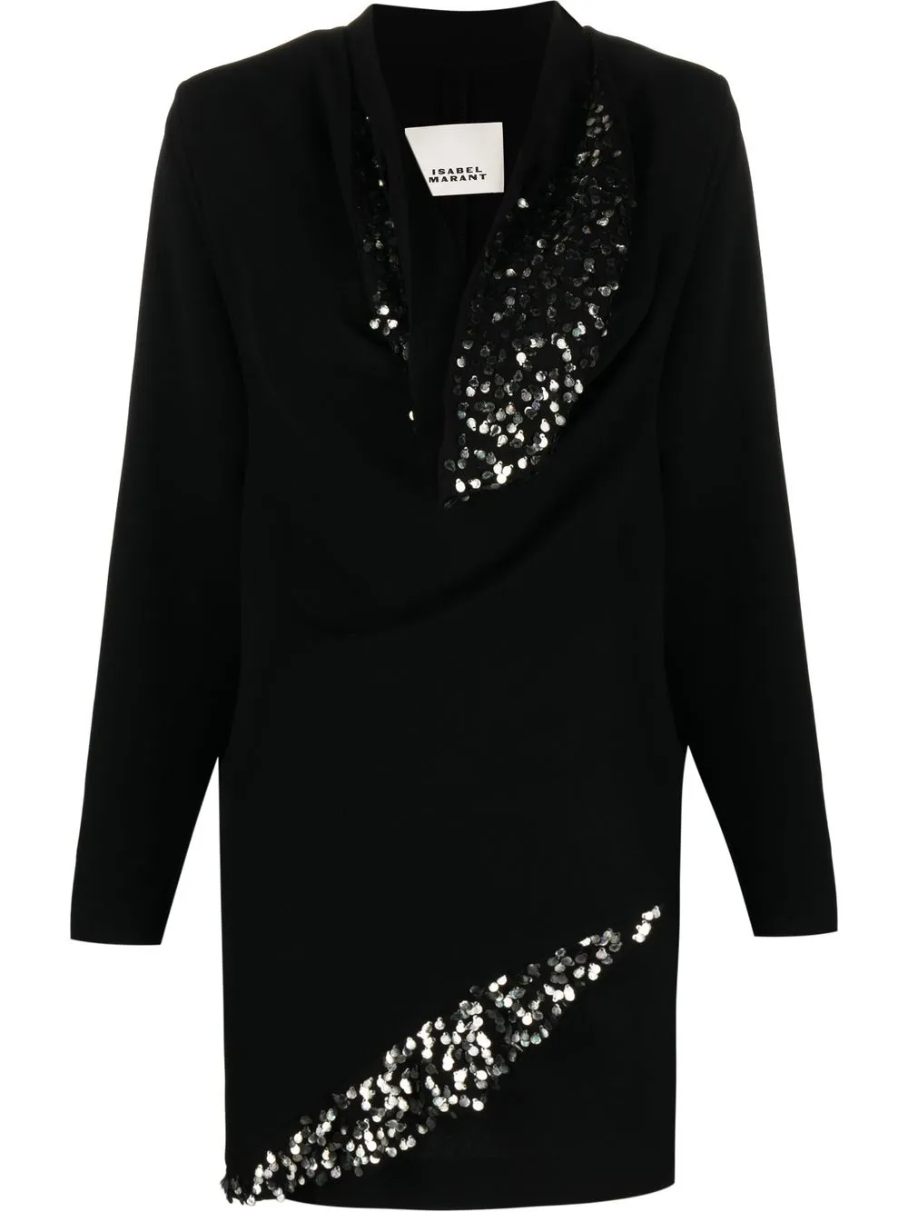 ISABEL MARANT Lazeli sequin-embellished long-sleeve Dress - Farfetch