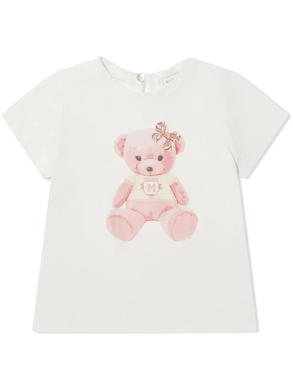 

Monnalisa teddy-motif T-shirt - Neutrals