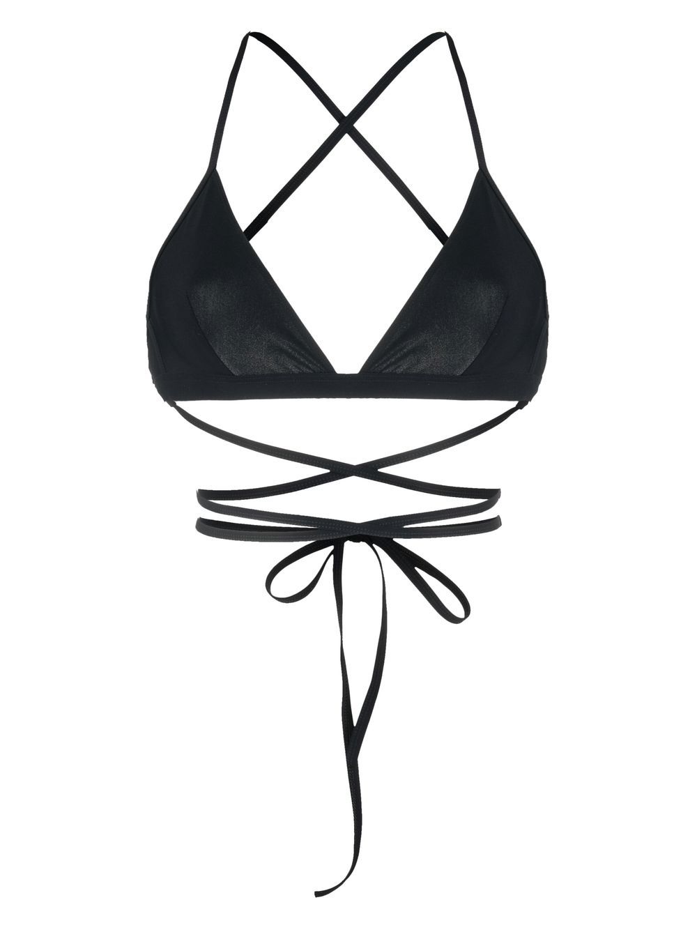 Isabel Marant Solange crossover-strap bikini top - Black