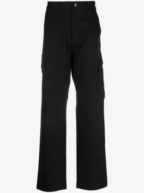 Moncler logo-patch straight-leg trousers