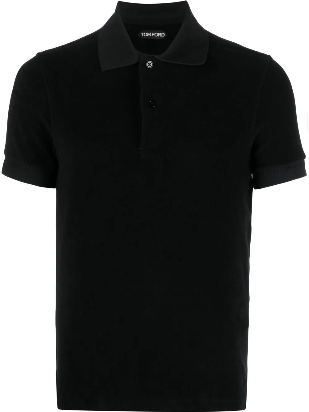 

TOM FORD short-sleeved velvet polo shirt - Black