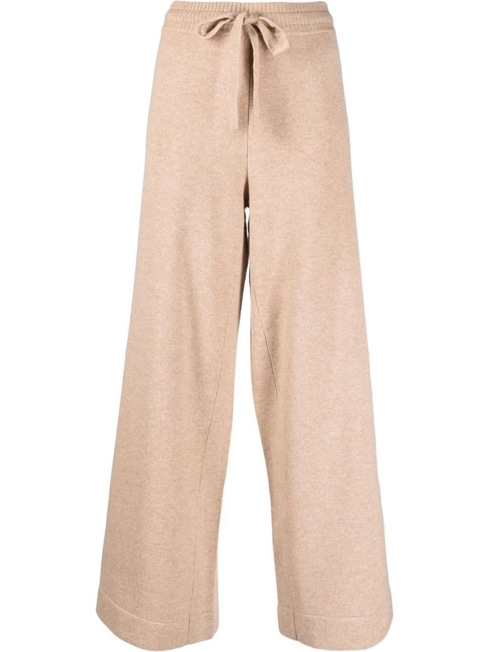 Eres Frederique Wide-leg Knitted Trousers In Craft