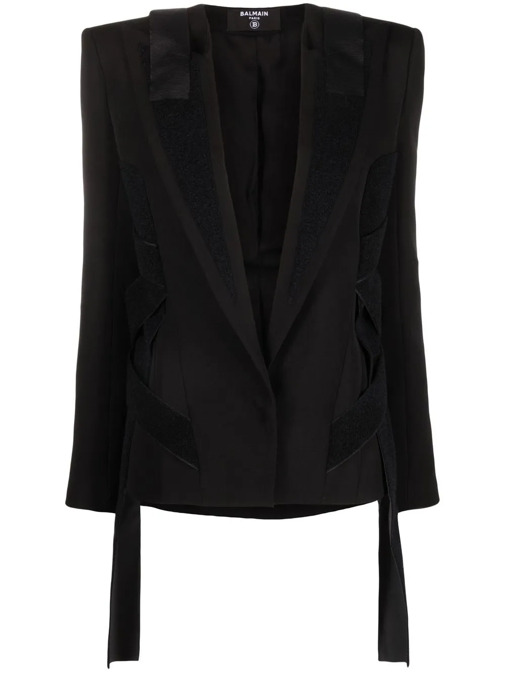 

Balmain long-sleeve wool blazer - Black